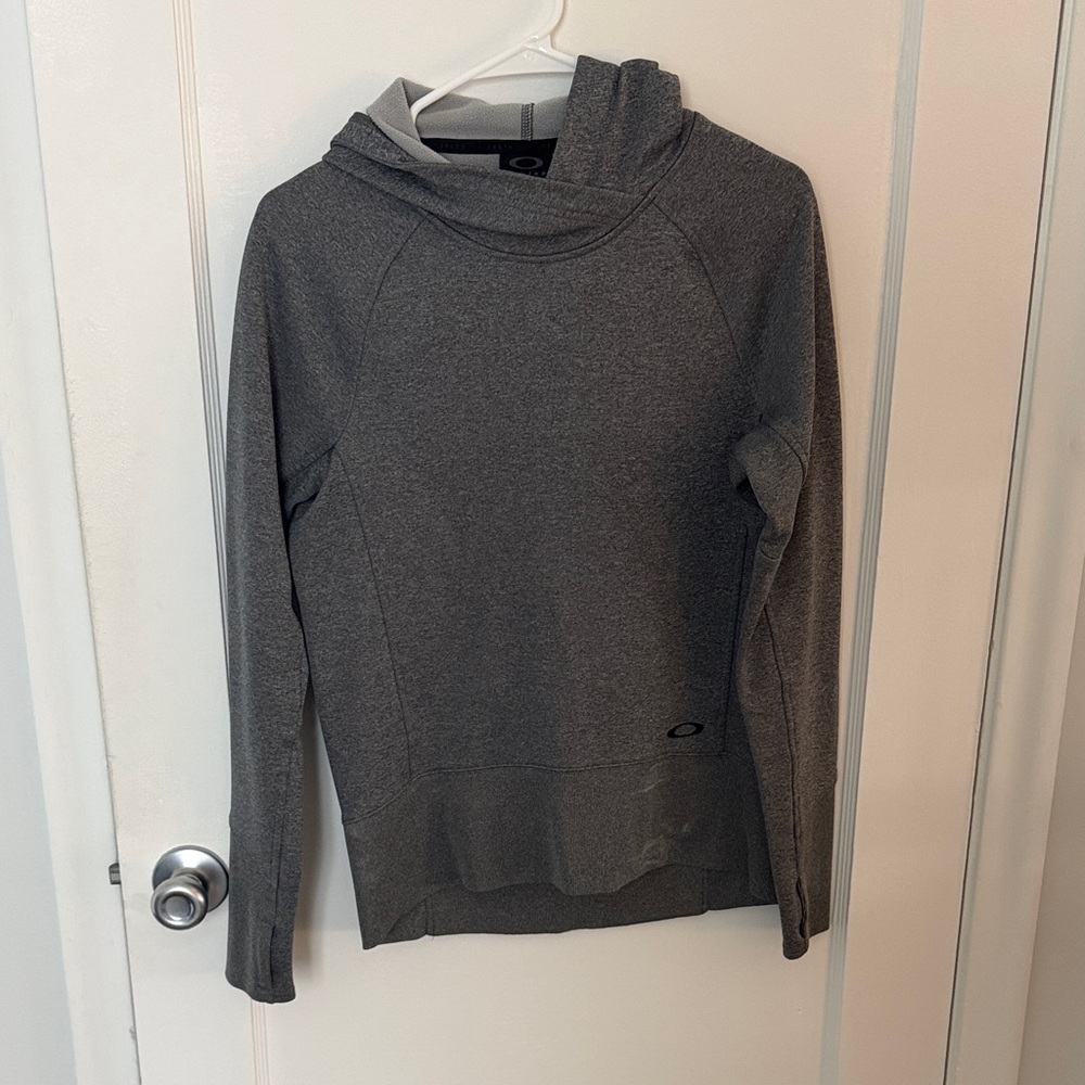 Oakley Women's Heather Grey Cowl Neck Sweater